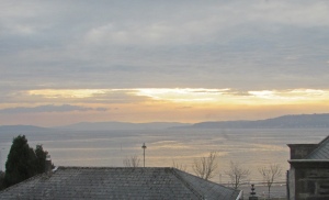 Sunrise from a window Argyll Hotel